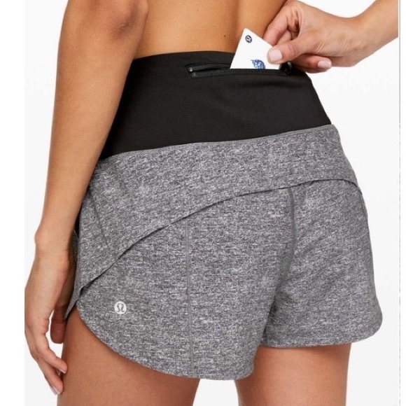 lululemon athletica Pants - Lululemon Speed Up High Rise Shorts Size 4 Tall 4” Length Gray Heather Lux Multi